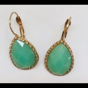 Stone Earrings Mint Green